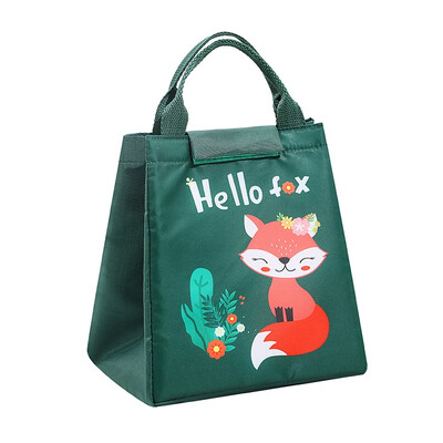 Karikatūras bērnu pusdienu soma Pārnēsājama termiskā soma bērniem izolēta pusdienu soma skolas dzesētājam Bento maisiņš vakariņu konteinera rokassomas