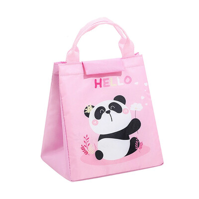 Karikatūras bērnu pusdienu soma Pārnēsājama termiskā soma bērniem izolēta pusdienu soma skolas dzesētājam Bento maisiņš vakariņu konteinera rokassomas