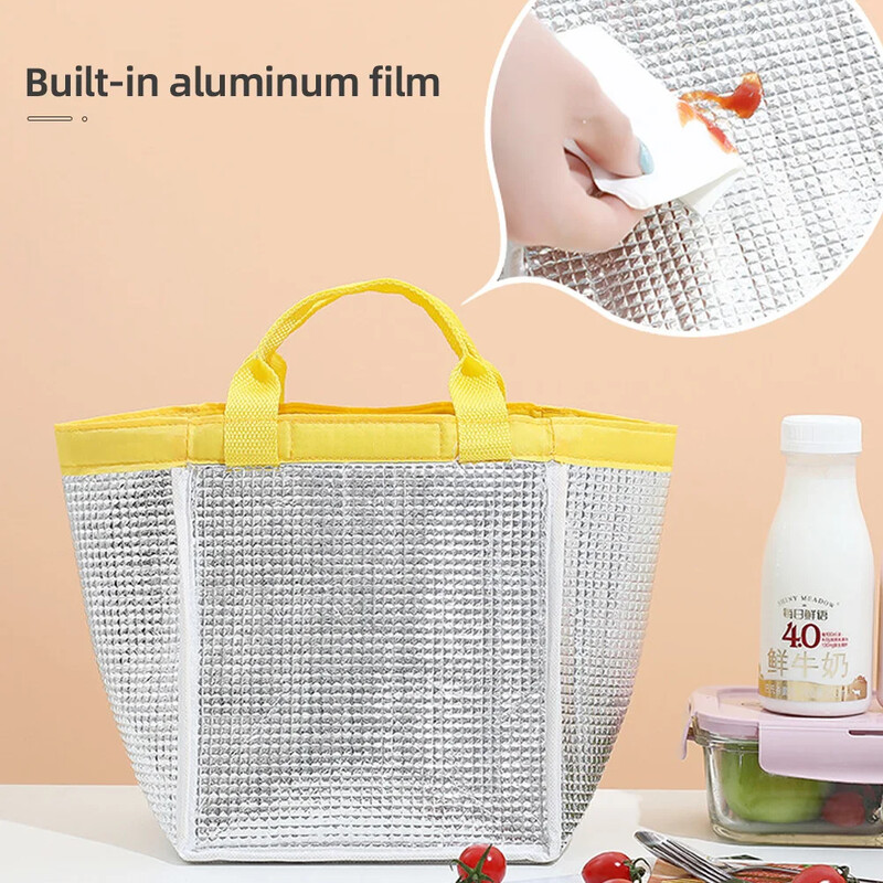 Karikatūras bērnu pusdienu soma Pārnēsājama termiskā soma bērniem izolēta pusdienu soma skolas dzesētājam Bento maisiņš vakariņu konteinera rokassomas