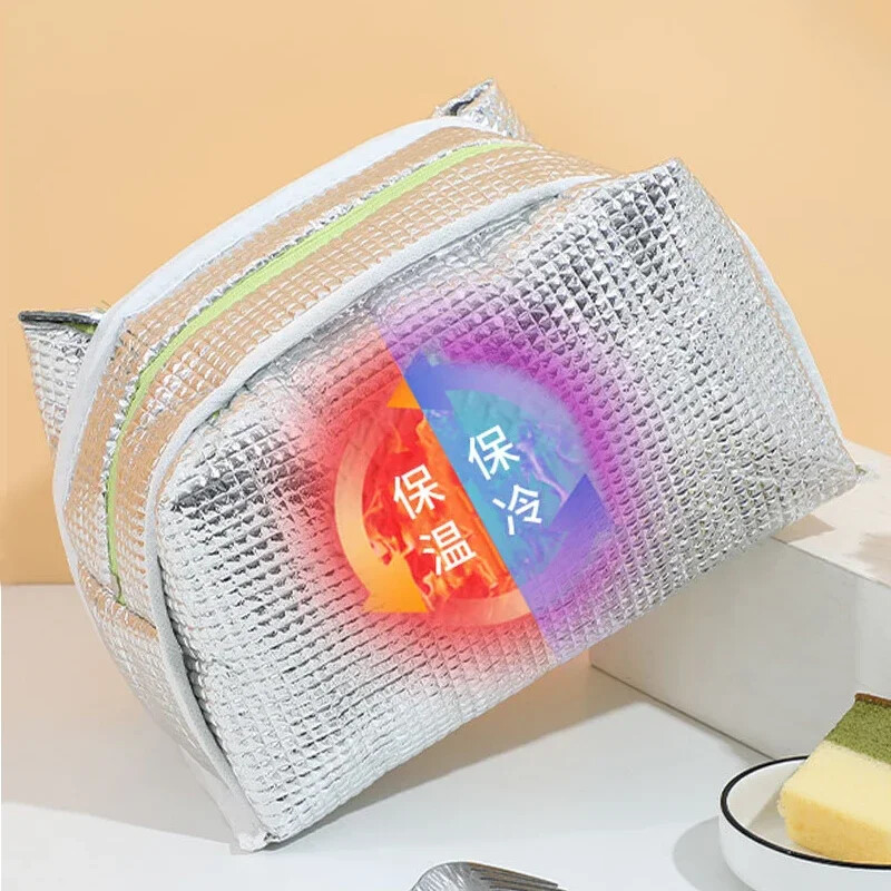 Geantă de prânz drăguță de desene animate pentru copii, izolație din aluminiu, cutie de prânz pentru păstrare a temperaturii, geantă pentru picnic în aer liber, pungi de depozitare a alimentelor noi