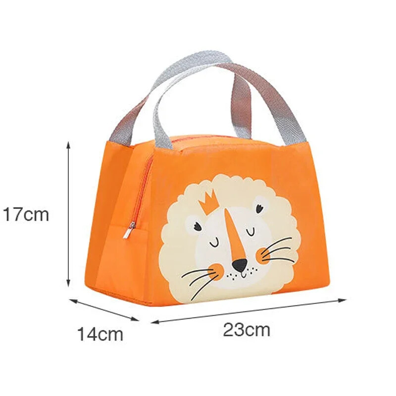 Geantă de prânz drăguță de desene animate pentru copii, izolație din aluminiu, cutie de prânz pentru păstrare a temperaturii, geantă pentru picnic în aer liber, pungi de depozitare a alimentelor noi