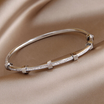 Crystal Star Bratari din otel inoxidabil pentru femei Bijuterii marca moda Bratari impermeabile Accesorii pentru petreceri