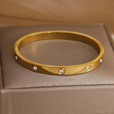 Crystal Star Bratari din otel inoxidabil pentru femei Bijuterii marca moda Bratari impermeabile Accesorii pentru petreceri