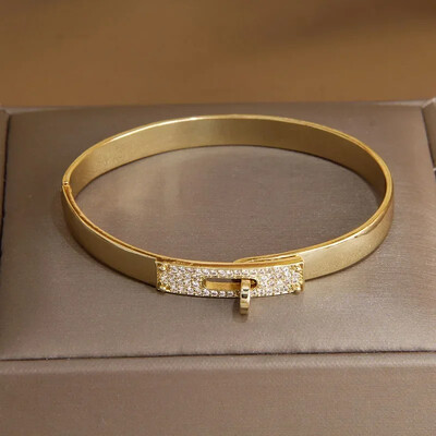 Klasiskas kristāla burtu ģeometriskas vaļējas rokassprādzes un rokassprādzes sievietēm Modes zīmolu rotaslietas panka stila aproces