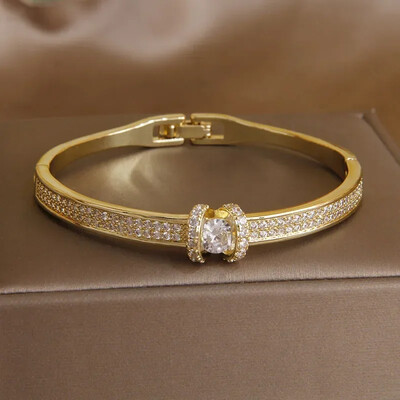 Klasiskas kristāla burtu ģeometriskas vaļējas rokassprādzes un rokassprādzes sievietēm Modes zīmolu rotaslietas panka stila aproces