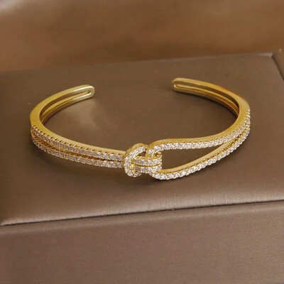 Klasiskas kristāla burtu ģeometriskas vaļējas rokassprādzes un rokassprādzes sievietēm Modes zīmolu rotaslietas panka stila aproces