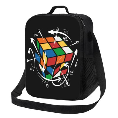 Pielāgota matemātika Rubiks Rubiksa kubu vāciņi termoizolēti pusdienu maisiņi, atkārtoti lietojamas pusdienas bērniem skolas bērniem uzglabāšanas Bento pārtikas kaste