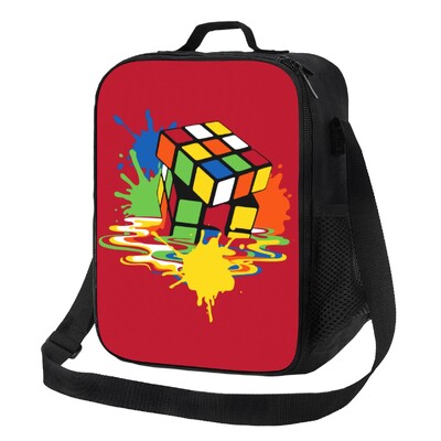 Pielāgota matemātika Rubiks Rubiksa kubu vāciņi termoizolēti pusdienu maisiņi, atkārtoti lietojamas pusdienas bērniem skolas bērniem uzglabāšanas Bento pārtikas kaste