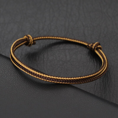 Brățară etnică șir subțire de 2 mm pentru bărbați de înaltă calitate reglabilă Boemia Lucky Amulet Brățară Cadouri pentru el Pulseria Hombre Joias