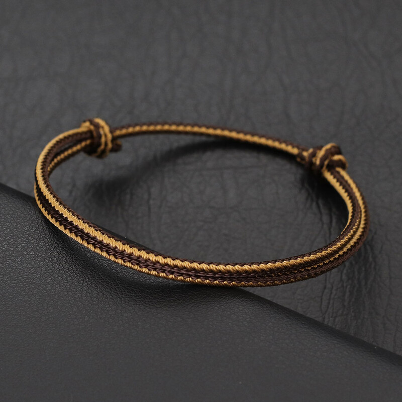 Brățară etnică șir subțire de 2 mm pentru bărbați de înaltă calitate reglabilă Boemia Lucky Amulet Brățară Cadouri pentru el Pulseria Hombre Joias