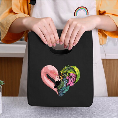 Genți frigorifice Geantă portabilă termică pentru prânz Love Print pentru femei Geantă portabilă pentru frigider Cutie de prânz Saci cu alimente pentru copii Husă Bento durabilă