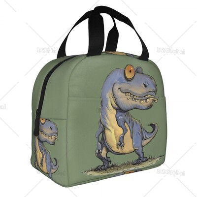 Geantă de prânz izolată cu dinozaur din desene animate pentru femei, cutie de prânz etanșă, răcitoare termică, pentru copii, școlari, pungi de mâncare