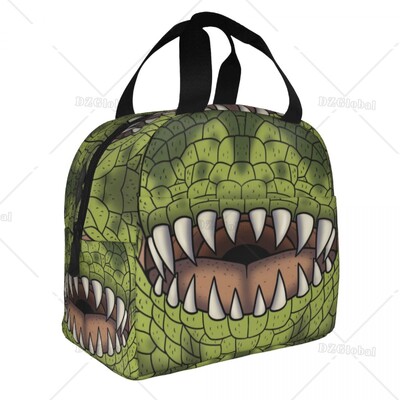 Geantă de prânz izolată cu dinozaur din desene animate pentru femei, cutie de prânz etanșă, răcitoare termică, pentru copii, școlari, pungi de mâncare