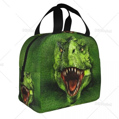 Geantă de prânz izolată cu dinozaur din desene animate pentru femei, cutie de prânz etanșă, răcitoare termică, pentru copii, școlari, pungi de mâncare