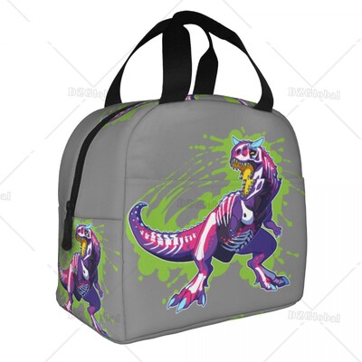 Geantă de prânz izolată cu dinozaur din desene animate pentru femei, cutie de prânz etanșă, răcitoare termică, pentru copii, școlari, pungi de mâncare