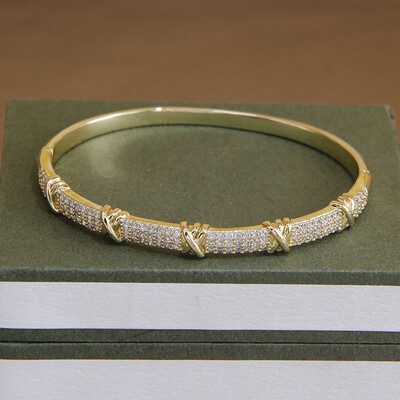 Klasične otvorene narukvice i narukvice s cirkonskim čvorom za žene Nakit modne marke Delikatne narukvice s kristalima