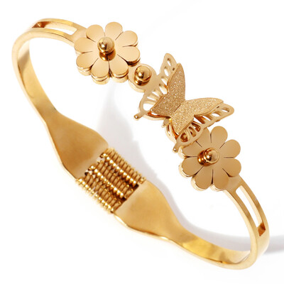 Cupru cu deschidere cu zirconiu Brățară simplă la modă pentru femei Bijuterii din oțel inoxidabil pentru femei la modă Cadouri de vacanță pentru prietene