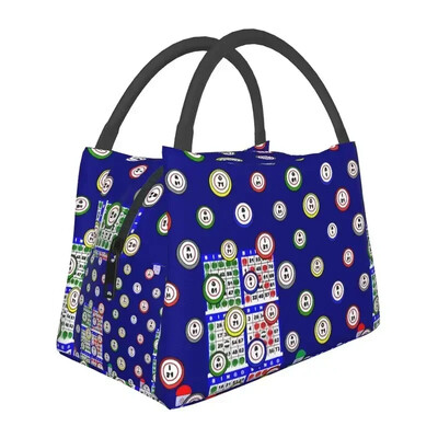 Cel mai bun joc de bingo pentru jucătorii de bingo Cutie de prânz reutilizabilă femei Geantă termică de prânz izolată pentru alimente Geanta de prânz