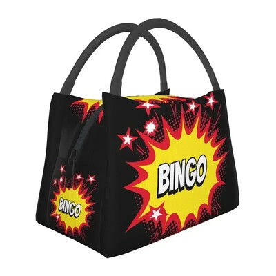 Cel mai bun joc de bingo pentru jucătorii de bingo Cutie de prânz reutilizabilă femei Geantă termică de prânz izolată pentru alimente Geanta de prânz