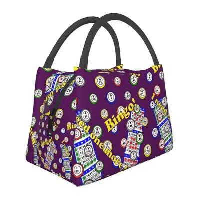 Cel mai bun joc de bingo pentru jucătorii de bingo Cutie de prânz reutilizabilă femei Geantă termică de prânz izolată pentru alimente Geanta de prânz