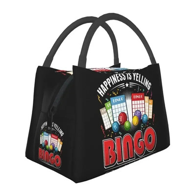 Cel mai bun joc de bingo pentru jucătorii de bingo Cutie de prânz reutilizabilă femei Geantă termică de prânz izolată pentru alimente Geanta de prânz