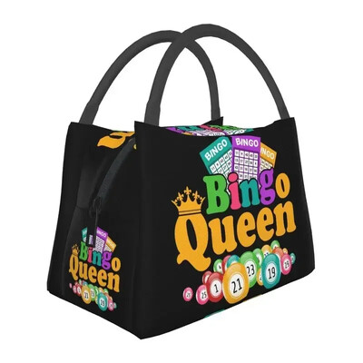Cel mai bun joc de bingo pentru jucătorii de bingo Cutie de prânz reutilizabilă femei Geantă termică de prânz izolată pentru alimente Geanta de prânz
