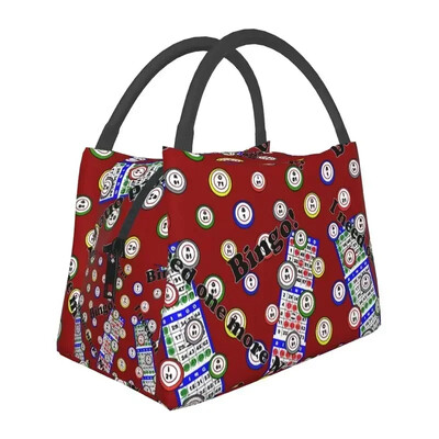 Cel mai bun joc de bingo pentru jucătorii de bingo Cutie de prânz reutilizabilă femei Geantă termică de prânz izolată pentru alimente Geanta de prânz