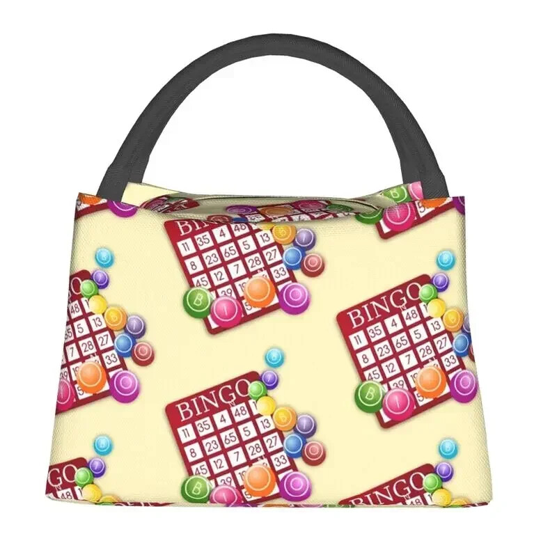 Cel mai bun joc de bingo pentru jucătorii de bingo Cutie de prânz reutilizabilă femei Geantă termică de prânz izolată pentru alimente Geanta de prânz