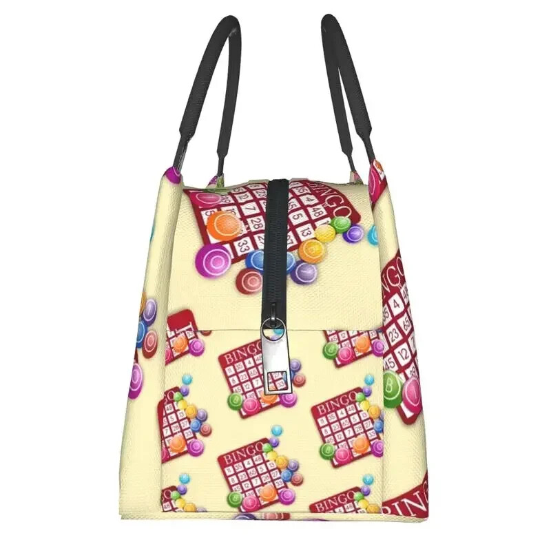Cel mai bun joc de bingo pentru jucătorii de bingo Cutie de prânz reutilizabilă femei Geantă termică de prânz izolată pentru alimente Geanta de prânz