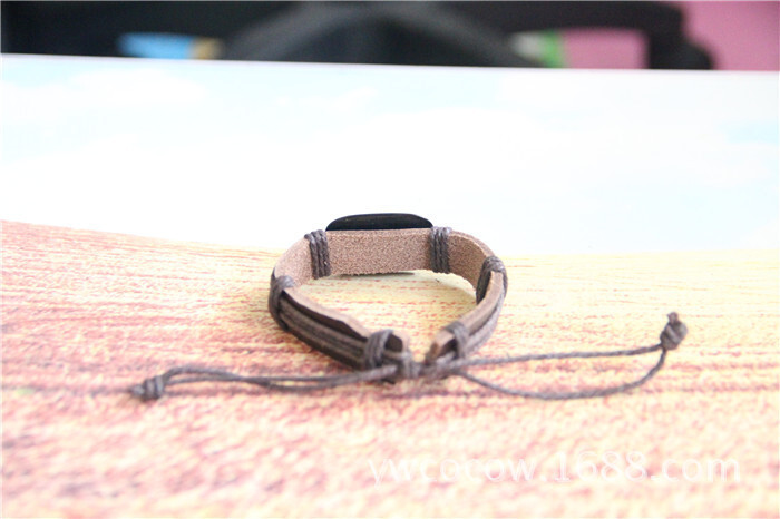 Brățară unisex din piele de frânghie împletită de epocă Logo-ul lupului pentru femei bărbați bijuterii de modă