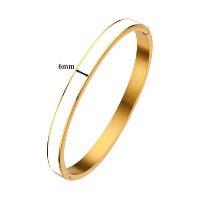 CARLIDANA Brățări de lux colorate cu email portocaliu Brățări pentru femei Cadou de petrecere Brățări de modă Bijuterii originale din oțel inoxidabil