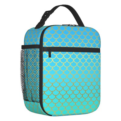 Roz, albastru, cântare de sirenă, saci de prânz termoizolate pentru femei, recipient portabil pentru prânz, pentru muncă, călătorie, cutie multifuncțională pentru alimente