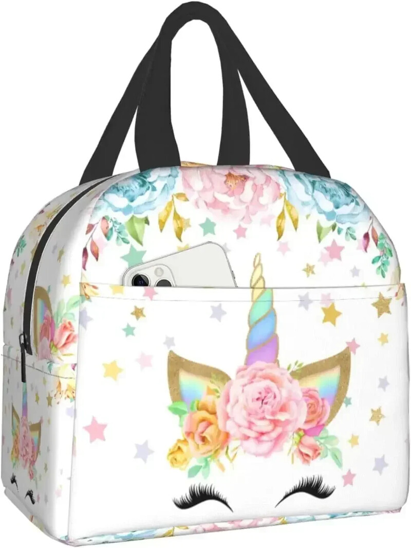 Кутия за обяд на точки, изолирана чанта за обяд за жени, момичета, охладител за многократна употреба, термоконтейнер, малки чанти за обяд