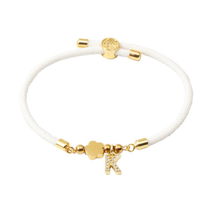 Звезда от неръждаема стомана, пет листа, цвете, сърце, мед, микроциркон, инкрустиран с 26 букви, талисмани, миланска гривна с нишка