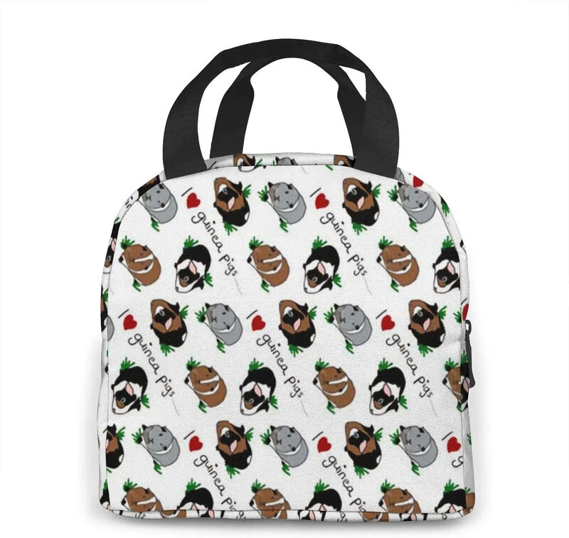 Guinea Pigs Torba za ručak za žene Djevojke Izolirana dječja torbica za piknik Topla torba za hlađenje Bento torba Nepropusne torbe za kutiju za ručak