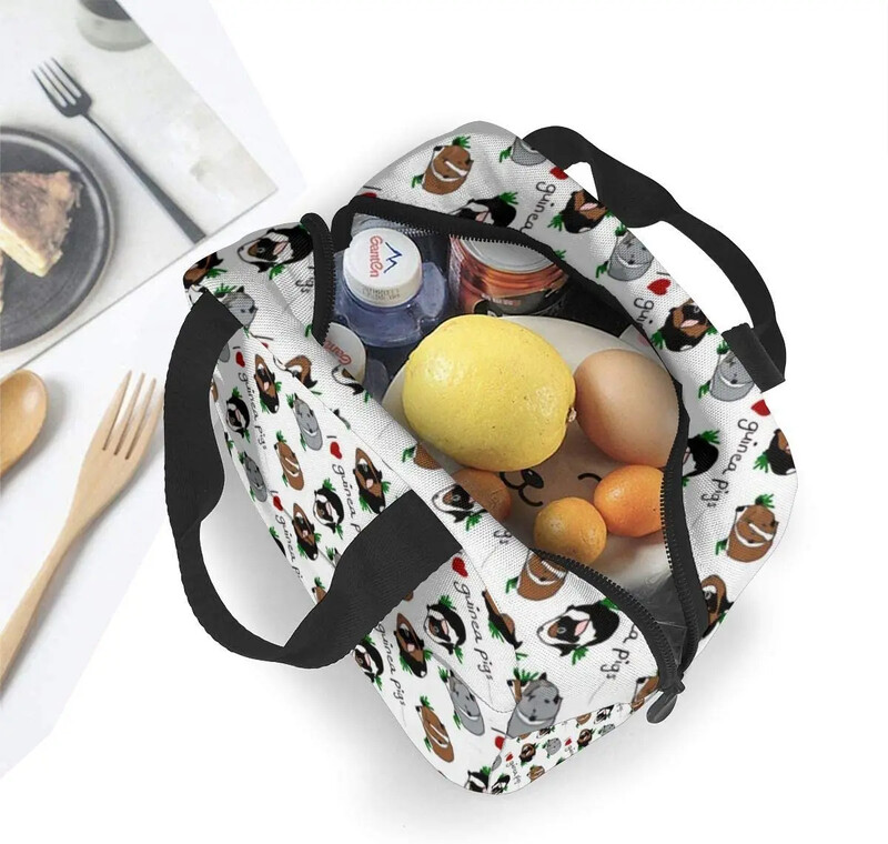 Guinea Pigs Torba za ručak za žene Djevojke Izolirana dječja torbica za piknik Topla torba za hlađenje Bento torba Nepropusne torbe za kutiju za ručak