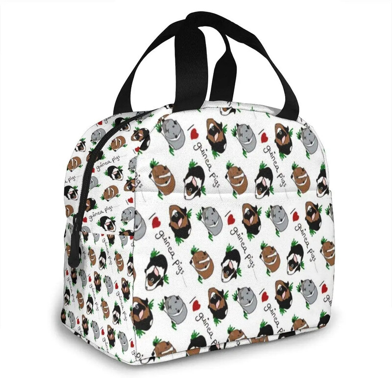 Guinea Pigs Torba za ručak za žene Djevojke Izolirana dječja torbica za piknik Topla torba za hlađenje Bento torba Nepropusne torbe za kutiju za ručak