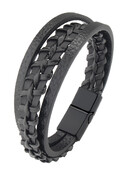 Muška modna kožna narukvica, višeslojna narukvica od pletenog užeta zgodan dar od oca dečka