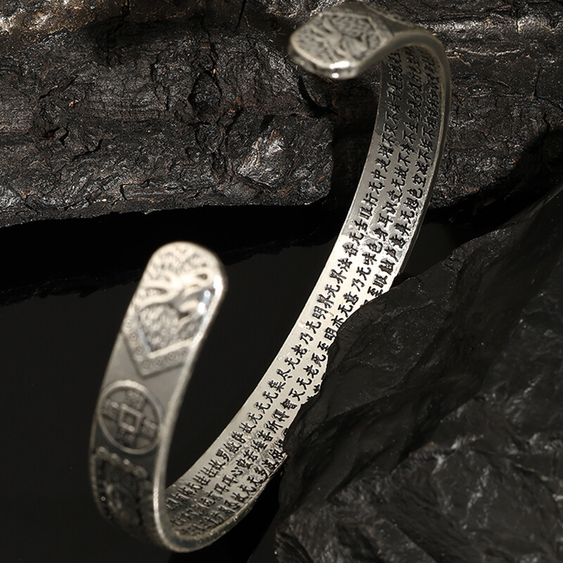 ZAKOL Hiphop Rock Feather Wing Cuff Narukvice za muškarce Dječake srebrne boje Metalne narukvice s narukvicama Festivalski nakit Pokloni