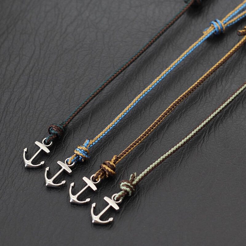 Nova sidro narukvica za muškarce, razred A 3 mm, etnička tanka pomorska narukvica s žicom, ručno izrađena podesiva nautička narukvica za surfanje na plaži