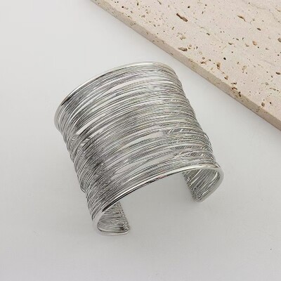 Kreativna metalna žičana narukvica u zlatnoj boji za žene, muškarce, otvorenih usta, isprepletena narukvica, modni nakit, darovi