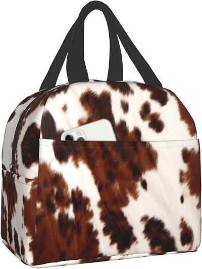 Сладки котки Изолирана чанта за обяд за жени Сладки котенца Кутия за обяд Бяло оранжево Сиво Котки Многократна хладилна чанта 8x5x8,5 инча