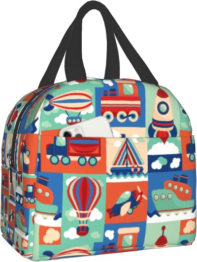 Сладки котки Изолирана чанта за обяд за жени Сладки котенца Кутия за обяд Бяло оранжево Сиво Котки Многократна хладилна чанта 8x5x8,5 инча