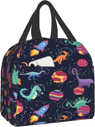 Сладки котки Изолирана чанта за обяд за жени Сладки котенца Кутия за обяд Бяло оранжево Сиво Котки Многократна хладилна чанта 8x5x8,5 инча