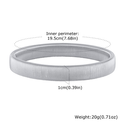 Еластични гривни от неръждаема стомана за мъже, момчета, 19,5 см метални гривни, ежедневни ежедневни минималистични подаръци за бижута
