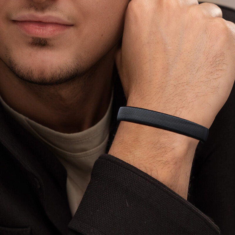 Еластични гривни от неръждаема стомана за мъже, момчета, 19,5 см метални гривни, ежедневни ежедневни минималистични подаръци за бижута