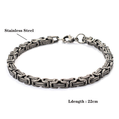 Brățară hiphop din oțel inoxidabil pentru bărbați, lucrată manual, de lux, din zirconiu, cu lanț de tenis, brățară, accesorii cadou pentru ziua tatălui.