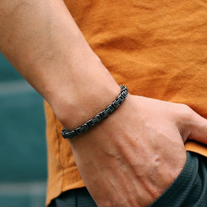 Brățară hiphop din oțel inoxidabil pentru bărbați, lucrată manual, de lux, din zirconiu, cu lanț de tenis, brățară, accesorii cadou pentru ziua tatălui.