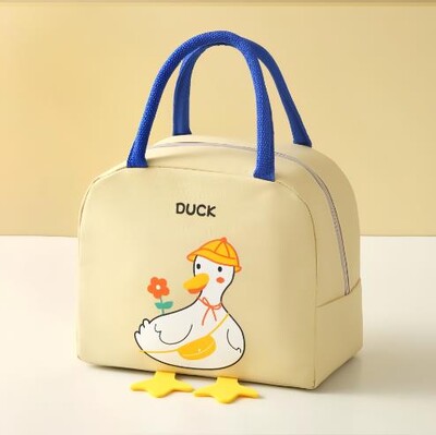 Mâinile drăguțe din desene animate îmbunătățesc aspectul, geantă de prânz pentru copii de mare capacitate, geantă de depozitare cu izolare termică din folie de aluminiu