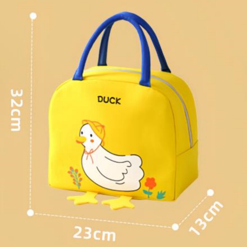 Mâinile drăguțe din desene animate îmbunătățesc aspectul, geantă de prânz pentru copii de mare capacitate, geantă de depozitare cu izolare termică din folie de aluminiu